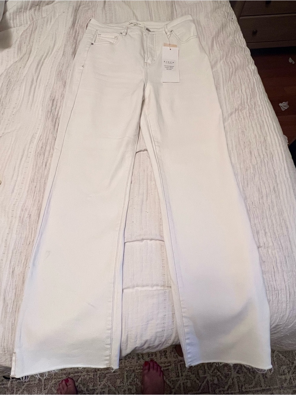 Risen Los Angeles Off-White Straight-Leg Women's Jeans Size 9/29